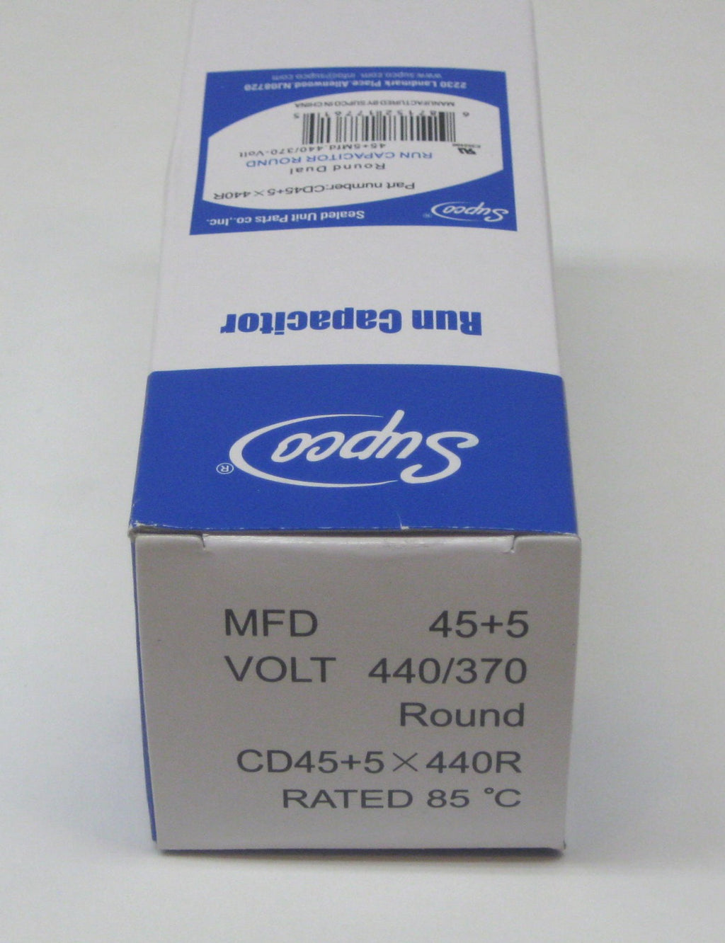 Air Conditioning HVAC Round Dual Motor Run Capacitor 45 + 5 MFD 440 Volt