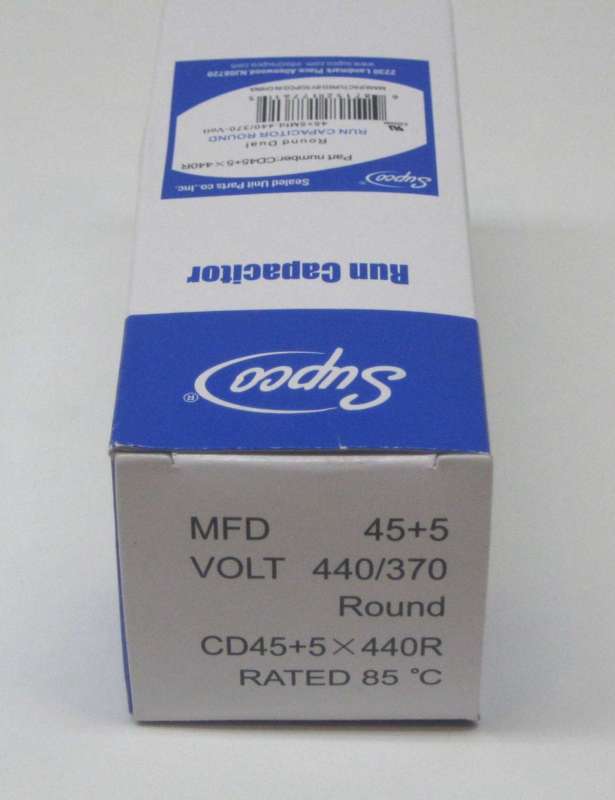Air Conditioning HVAC Round Dual Motor Run Capacitor 45 + 5 MFD 440 Volt
