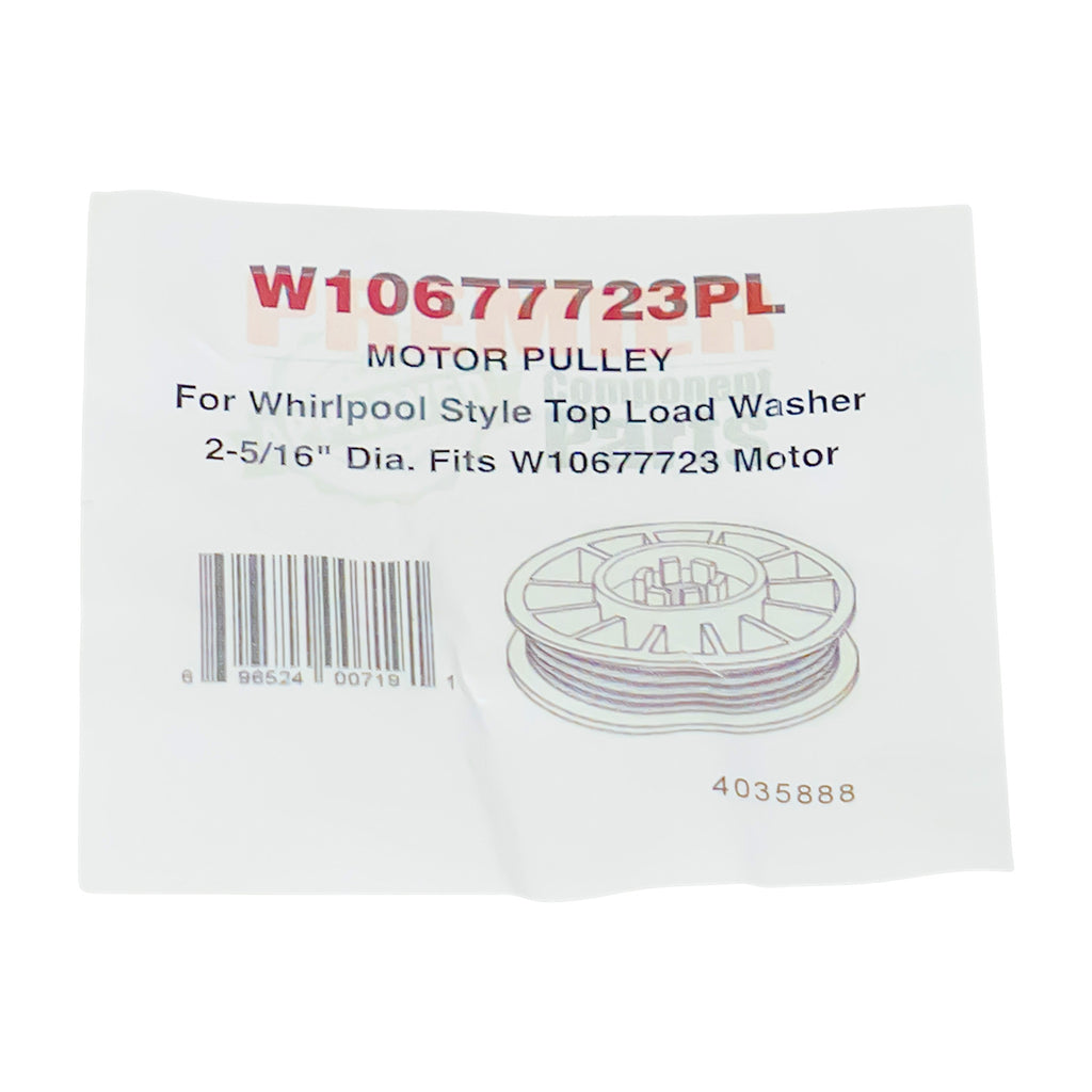 Pulley Only for W10677723 Whirlpool Washing Machine Motor number W10677723PL