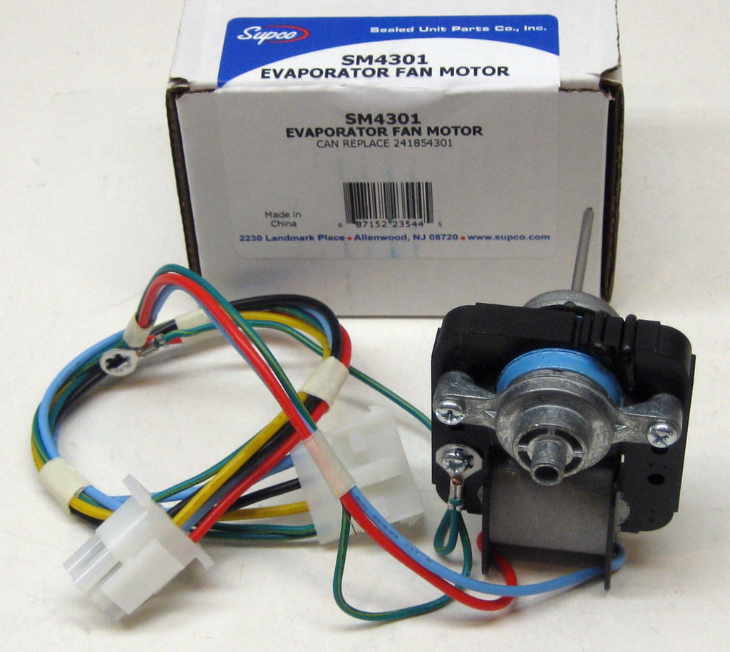 SM4301 for 241854301 Electrolux Frigidaire Refrigerator Evaporator Fan Motor