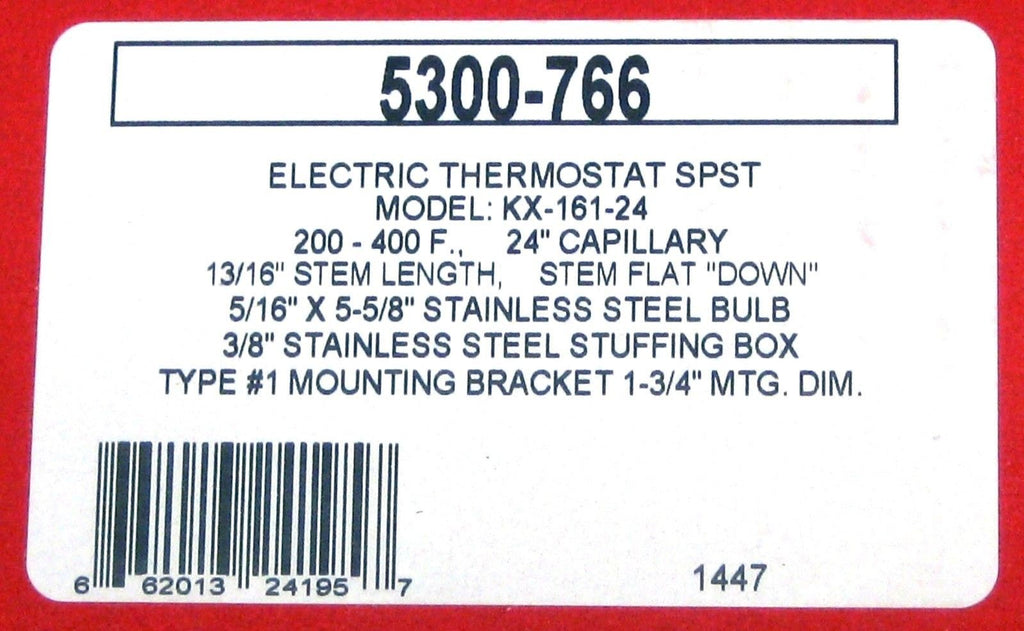 5300-766 Robertshaw Electric Oven Thermostat KX-161-24 46-1094 E-198 56901 18402