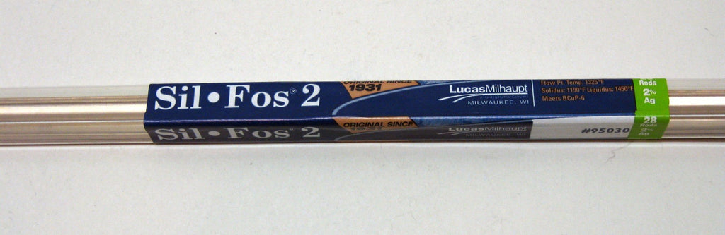 95030 Lucas Milhaupt Sil Fos Silvaloy 2% Silver 28 Rods 1 Pound Solder