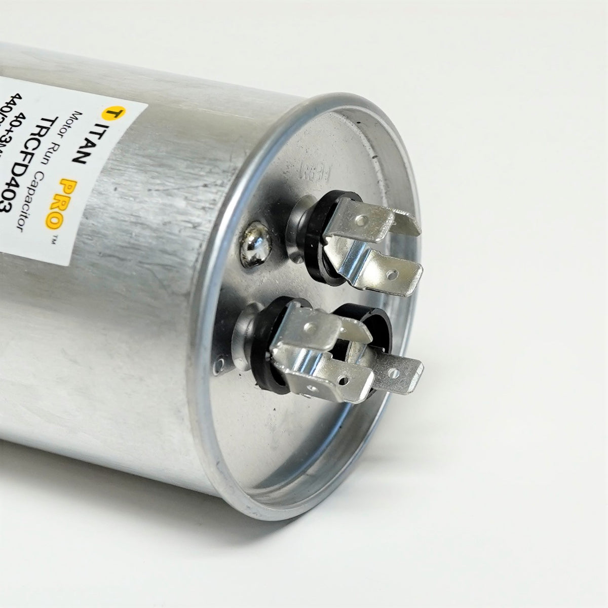 TitanPro TRCFD403 HVAC Round Dual Motor Run Capacitor 40/3 MFD/UF440/370 Volts
