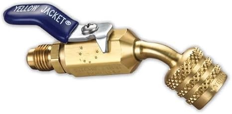 Yellow Jacket 93867 Ball Valve A2L Refrigerant Tank Adapter 1/4" Left Hand FFL