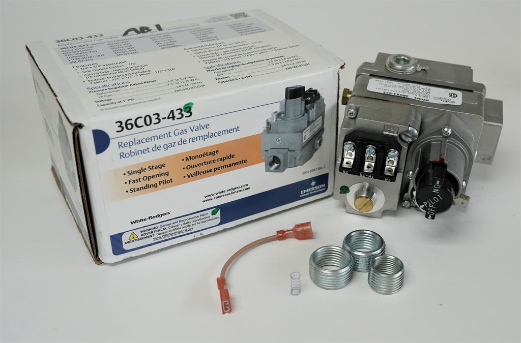 36C03-433 White-Rodgers Gas Heating Furnace Control Valve 24V