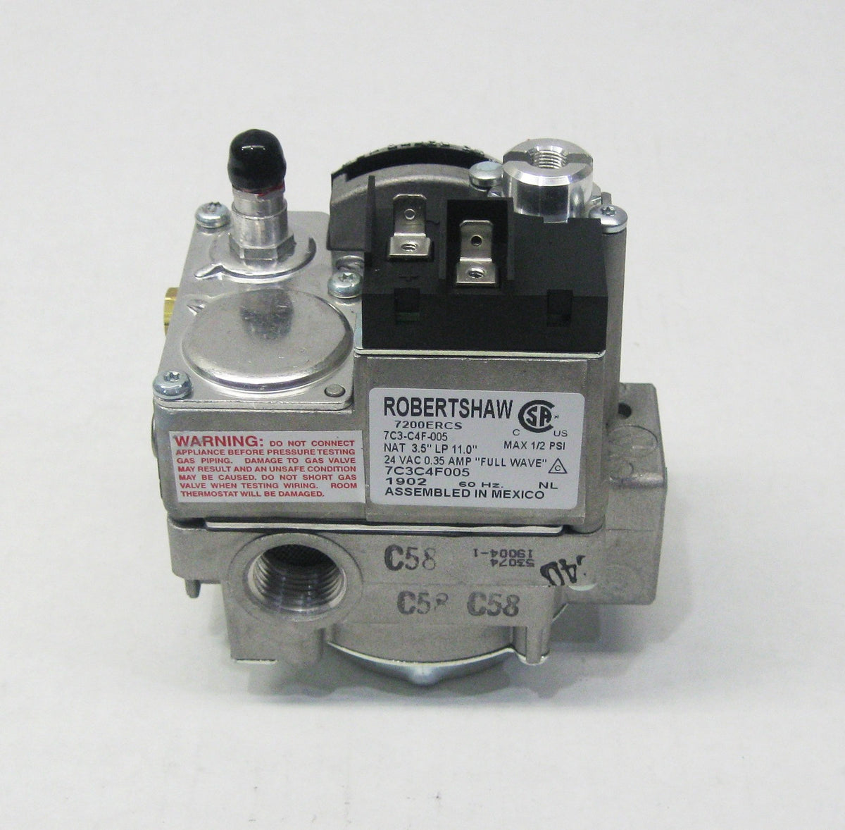 Robertshaw 720-474 24 Volt Step-Opening Combination Gas Valve 7200ERCS