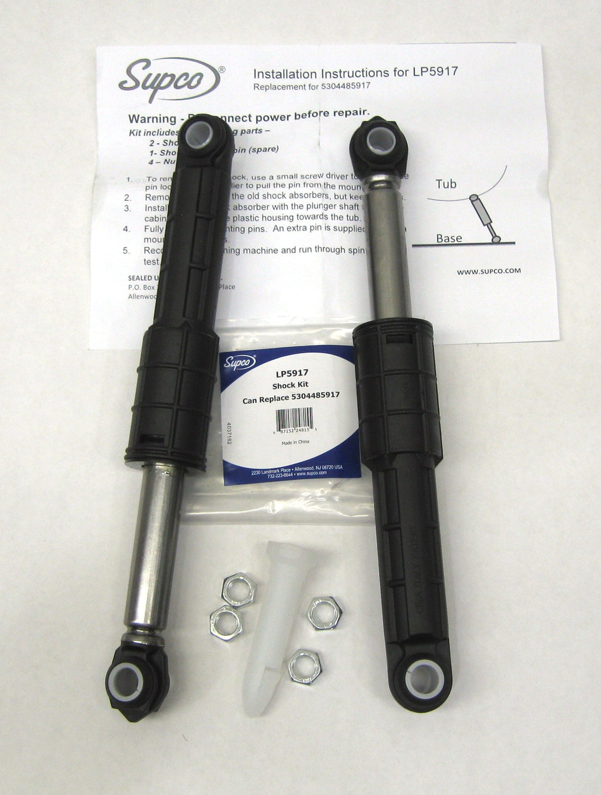 Washer Shock Absorber 5304485917 for Frigidaire Electrolux PS3508101 AP5590192
