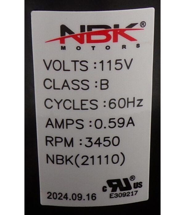 NBK 21110 Furnace Draft Inducer Motor Assembly for Fasco A122 702111227 Nordyne