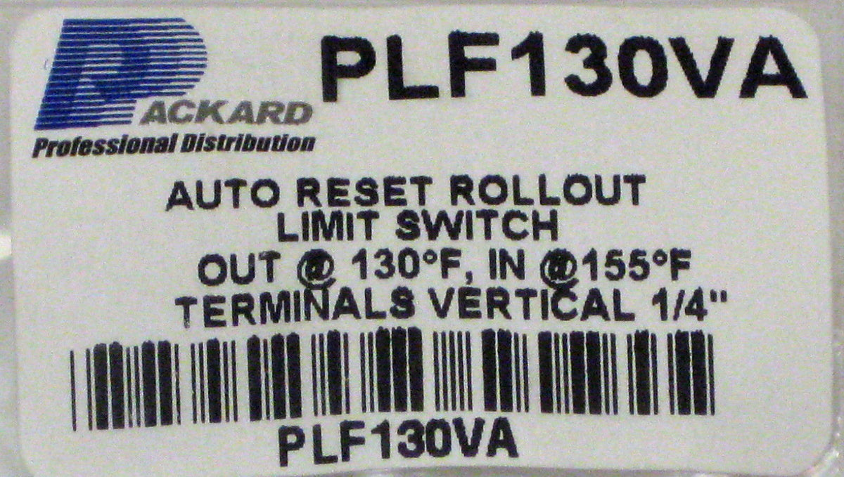 PLF130VA L130-15 Limit Thermostat Flush Mount For FurnaceUnit Heaters