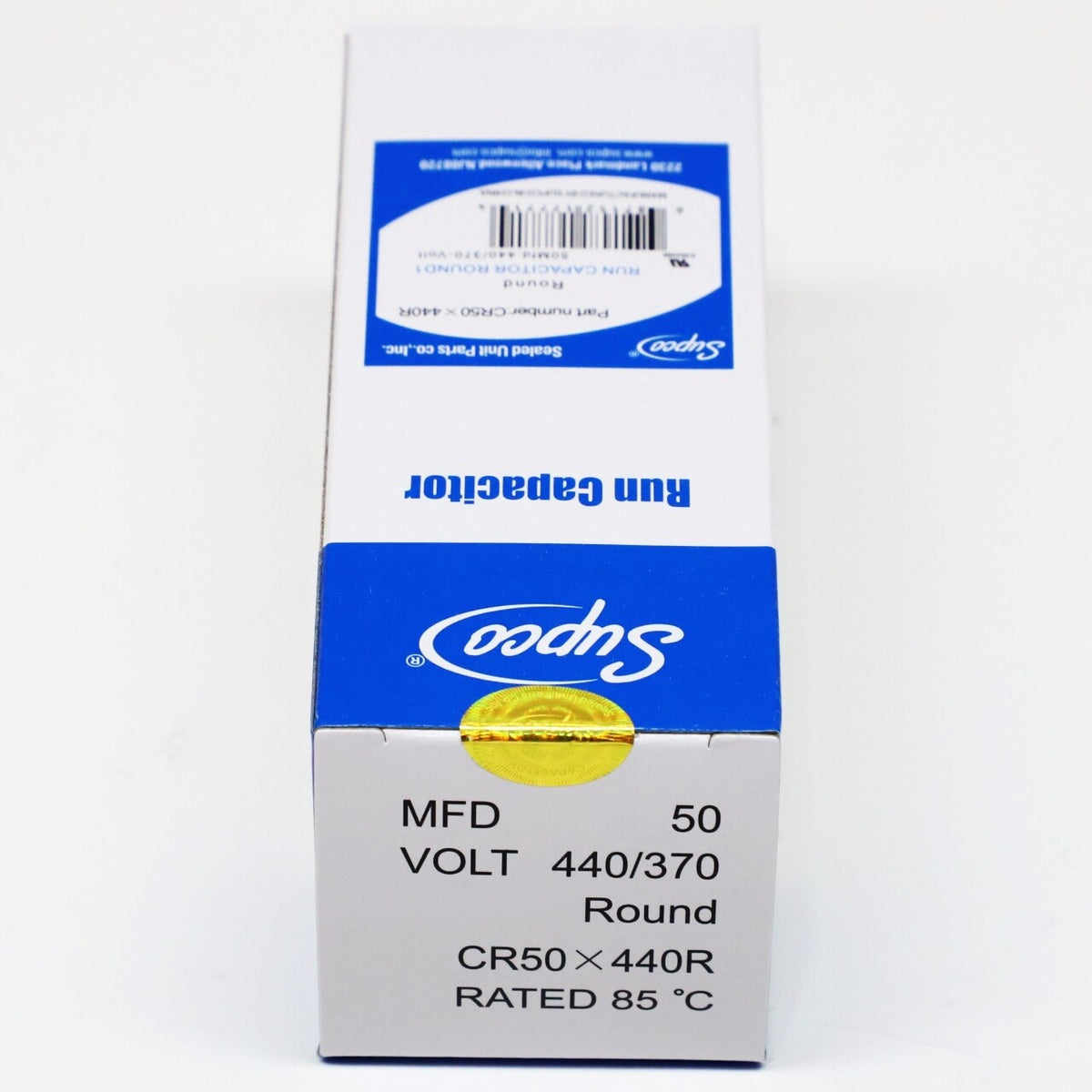 Supco CR50X440R HVAC Motor Round Run Capacitor 50 MFD 440 Volts