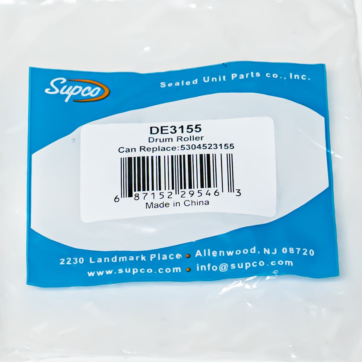 Supco DE3155 for 5304523155 Frigidaire Clothes Dryer Drum Support Roller Wheel