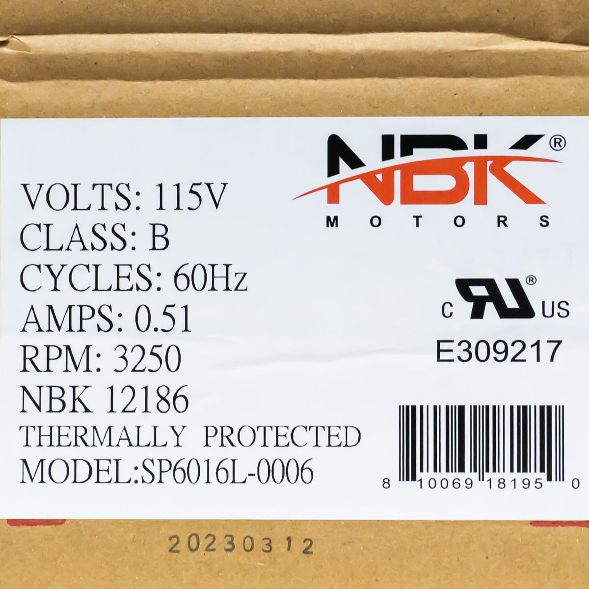 NBK Products 12186 Centrifugal Blower Motor Draft Inducer for Dayton 1TDN3 30