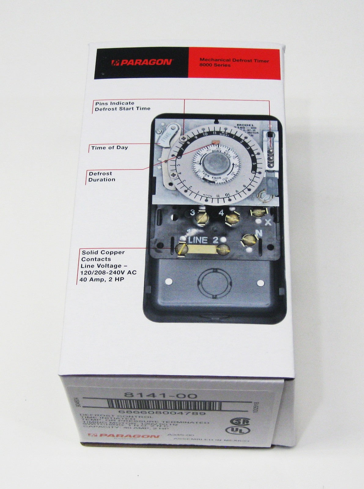 Paragon 8141-00 Defrost Control Commercial Refrigeration Timer.