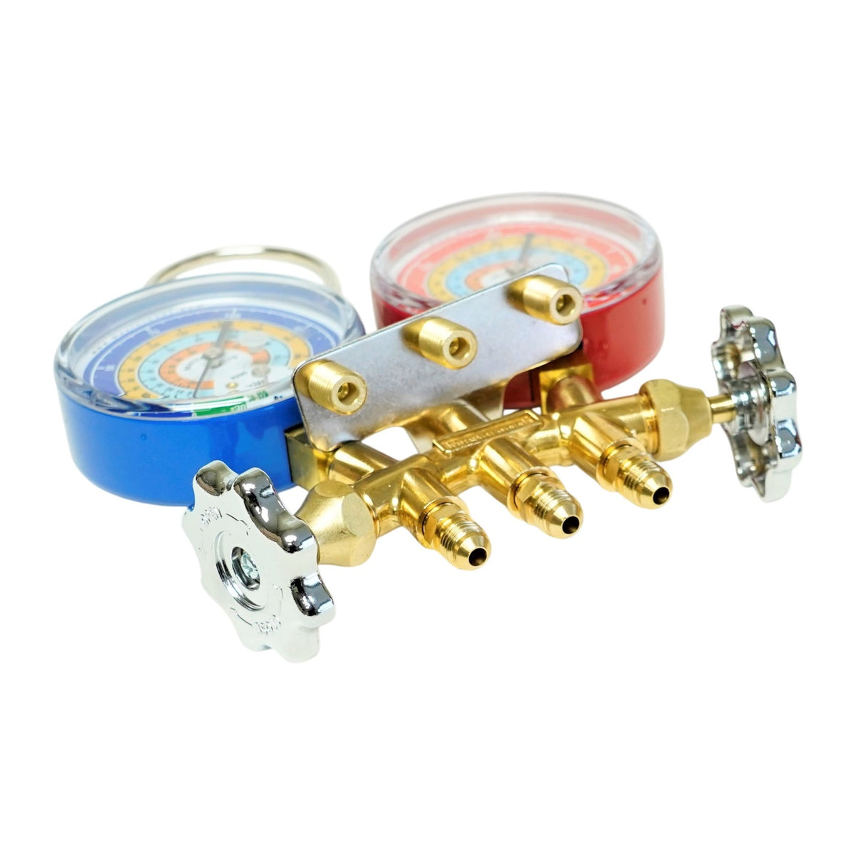 Brass Charging Manifold with 18" Hoses R600a R290 R134a HVAC Refrigeration
