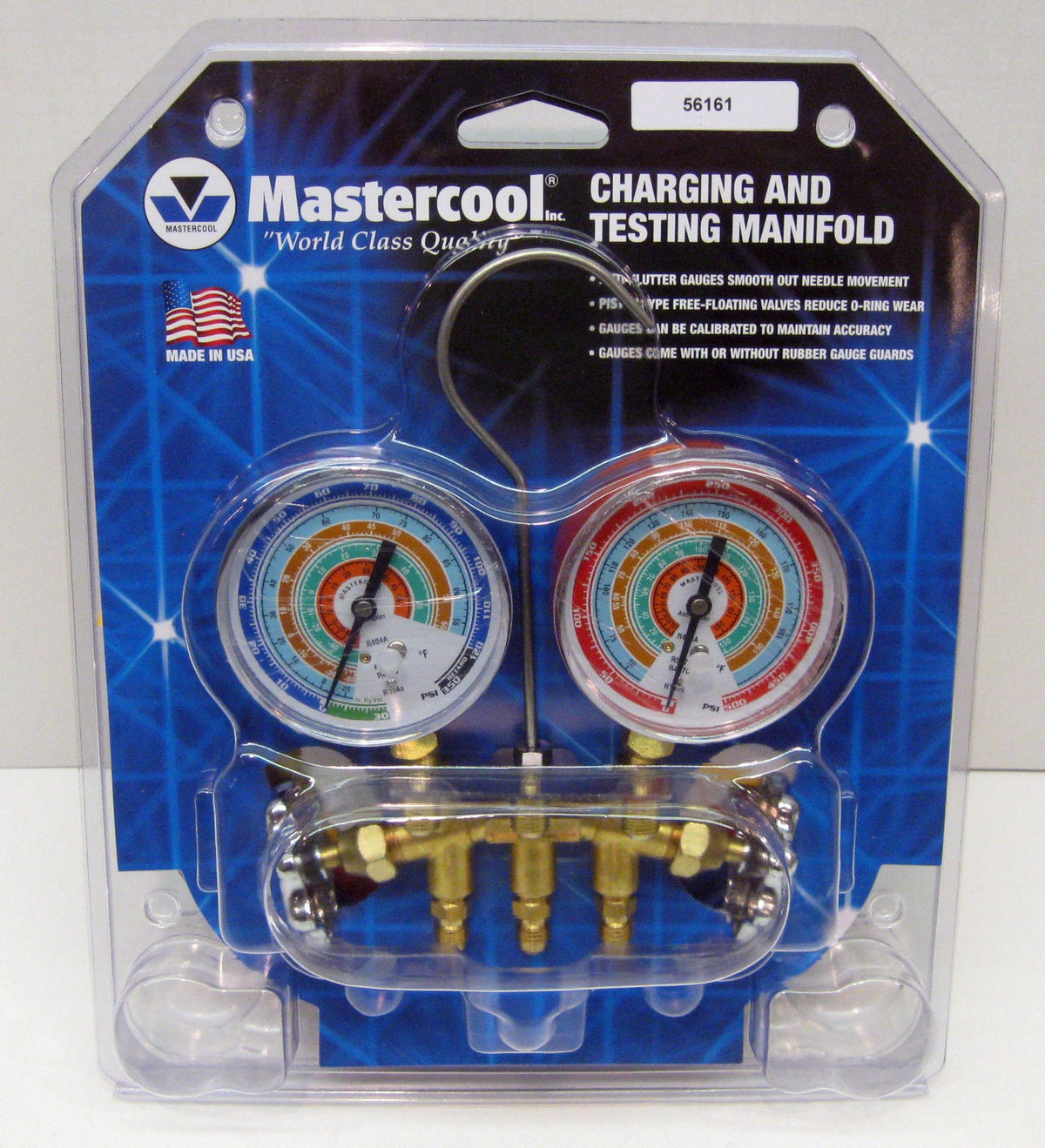 56161 Mastercool Air Conditioning Refrigeration Manifold w 60" Charging Hoses