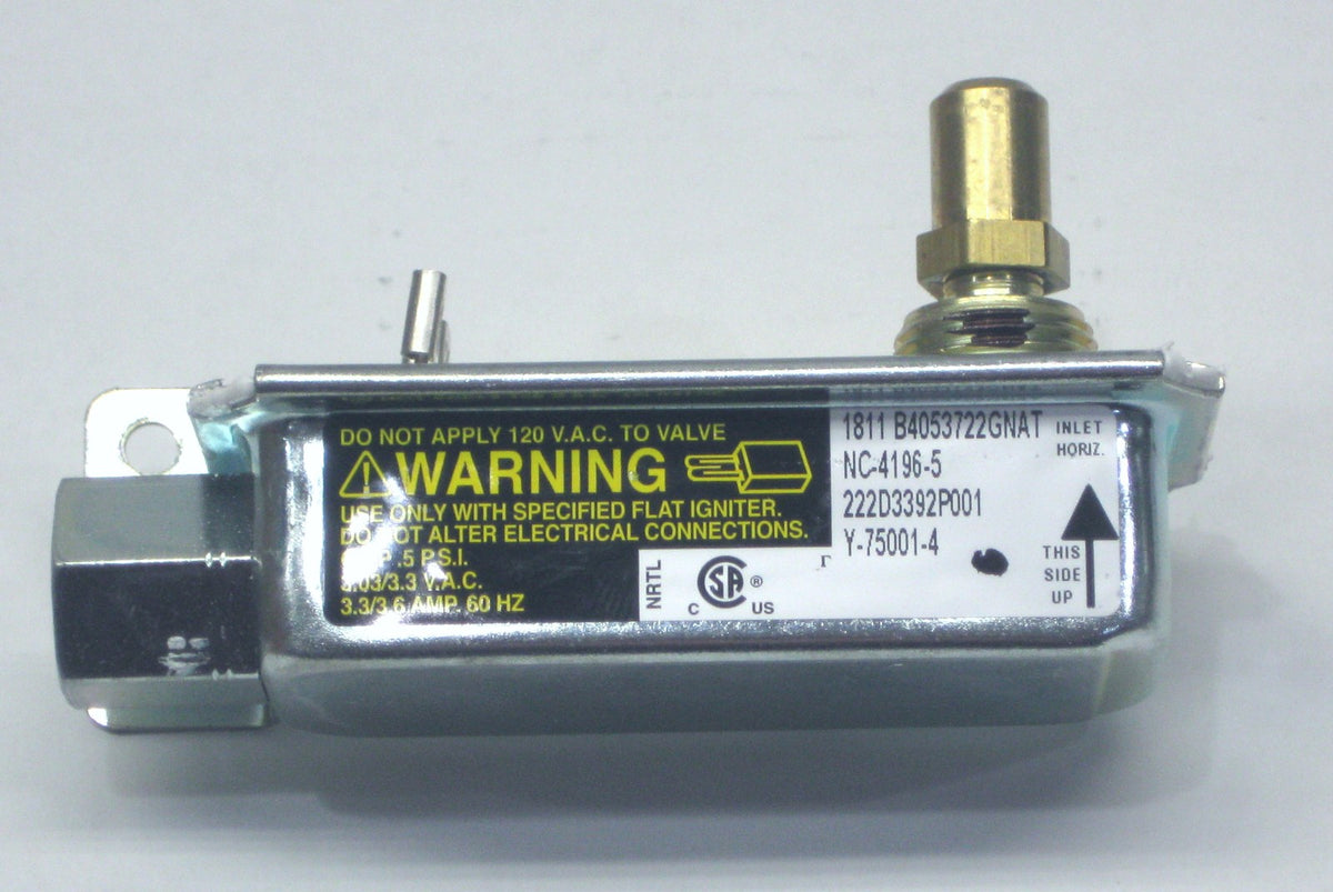 Gas Valve Y-75001-4 NC-4196-5 for GE WB19K10044 Regulator not included