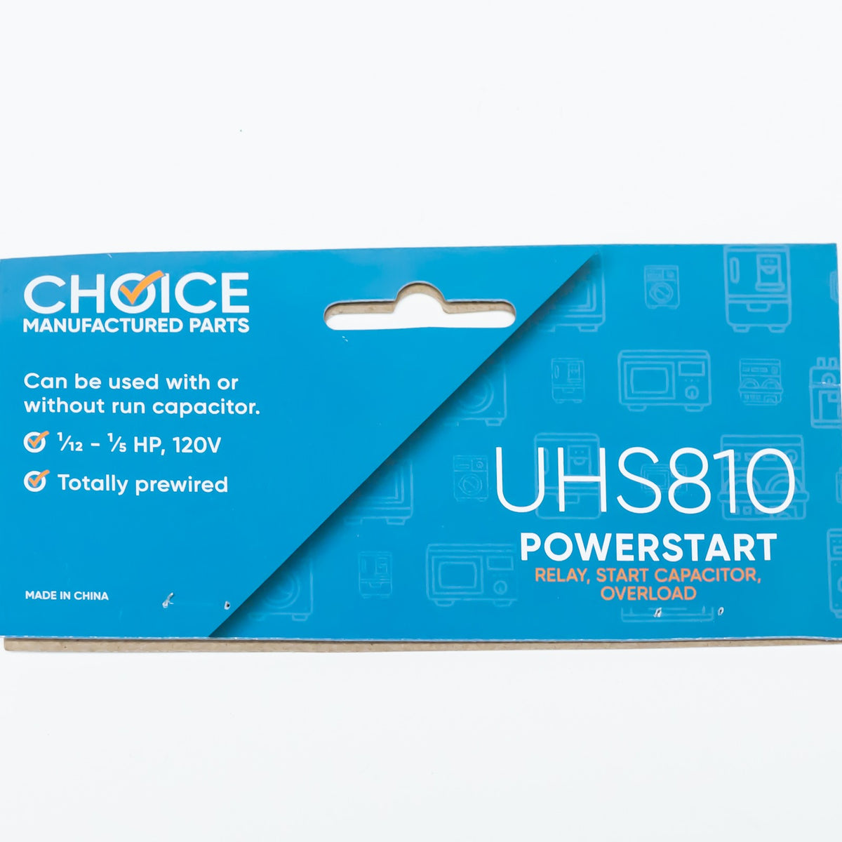 Choice Parts UHS810 Powerstart Relay Overload Start Capacitor 1/12 - 1/5 HP 120V