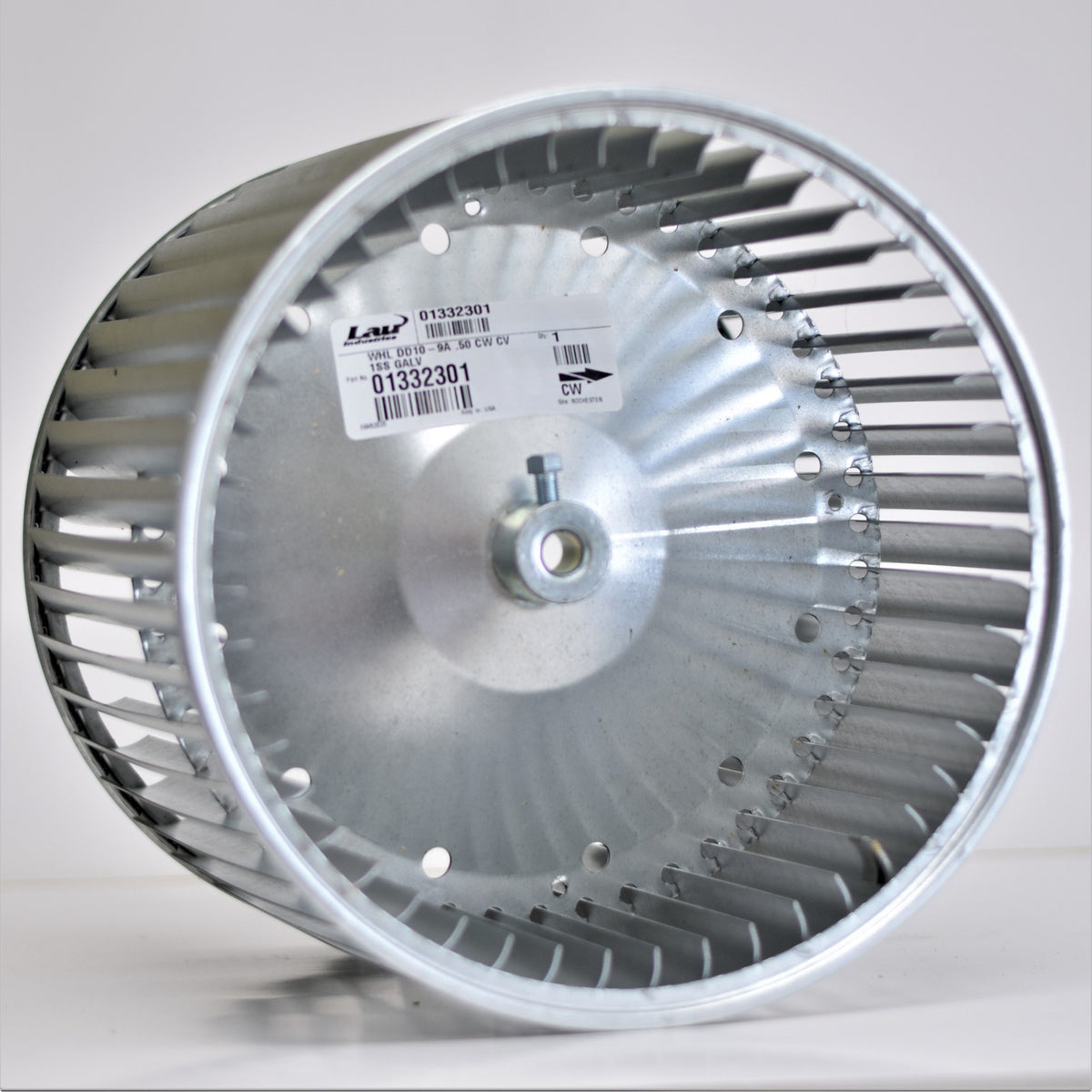 013323-01 Lau DD10-9A Blower Wheel Squirel Cage 10-5/8" x 9-1/2" x 1/2" CW