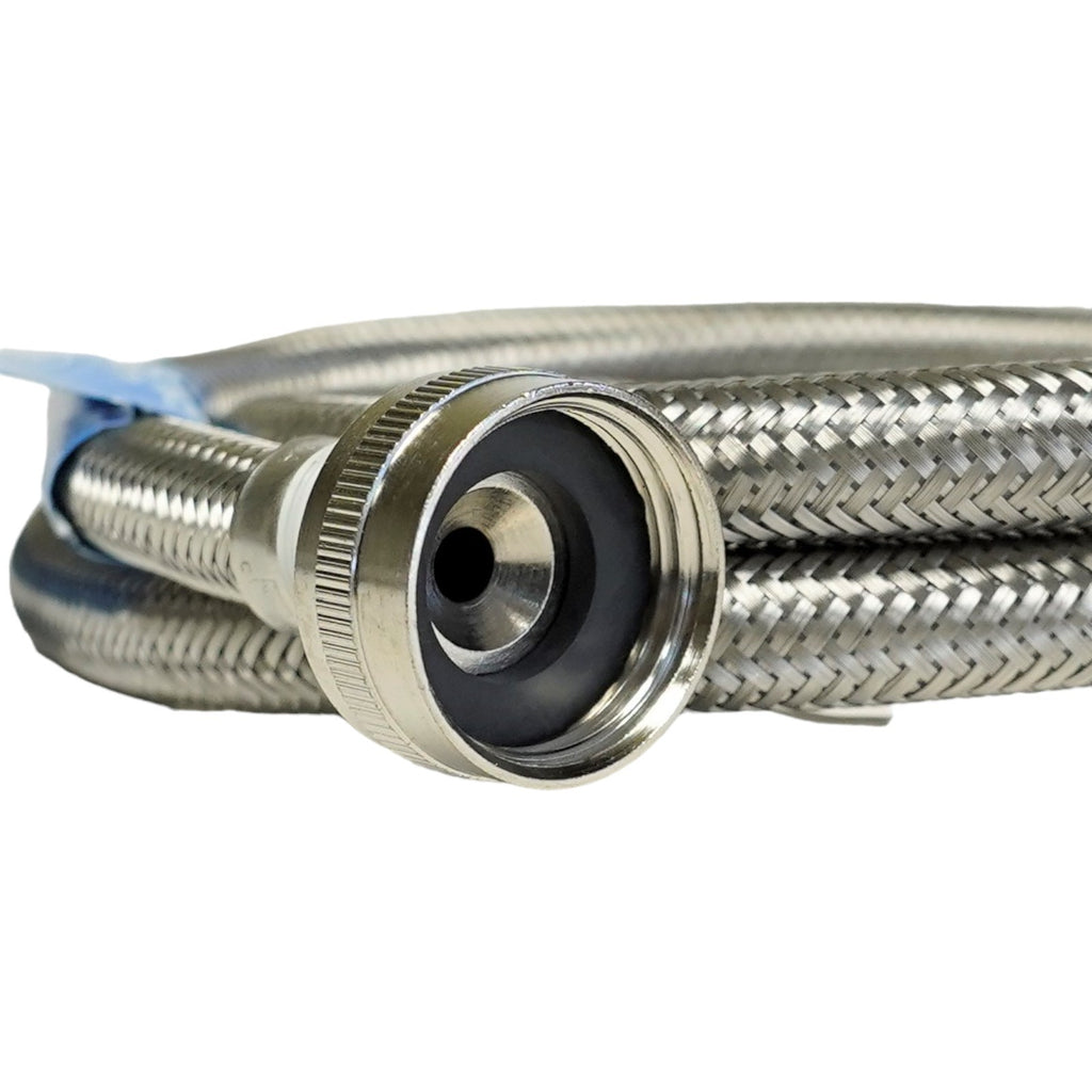 Stainless Steel Washing Machine 4' Set Inlet Fill Hoses with Washers