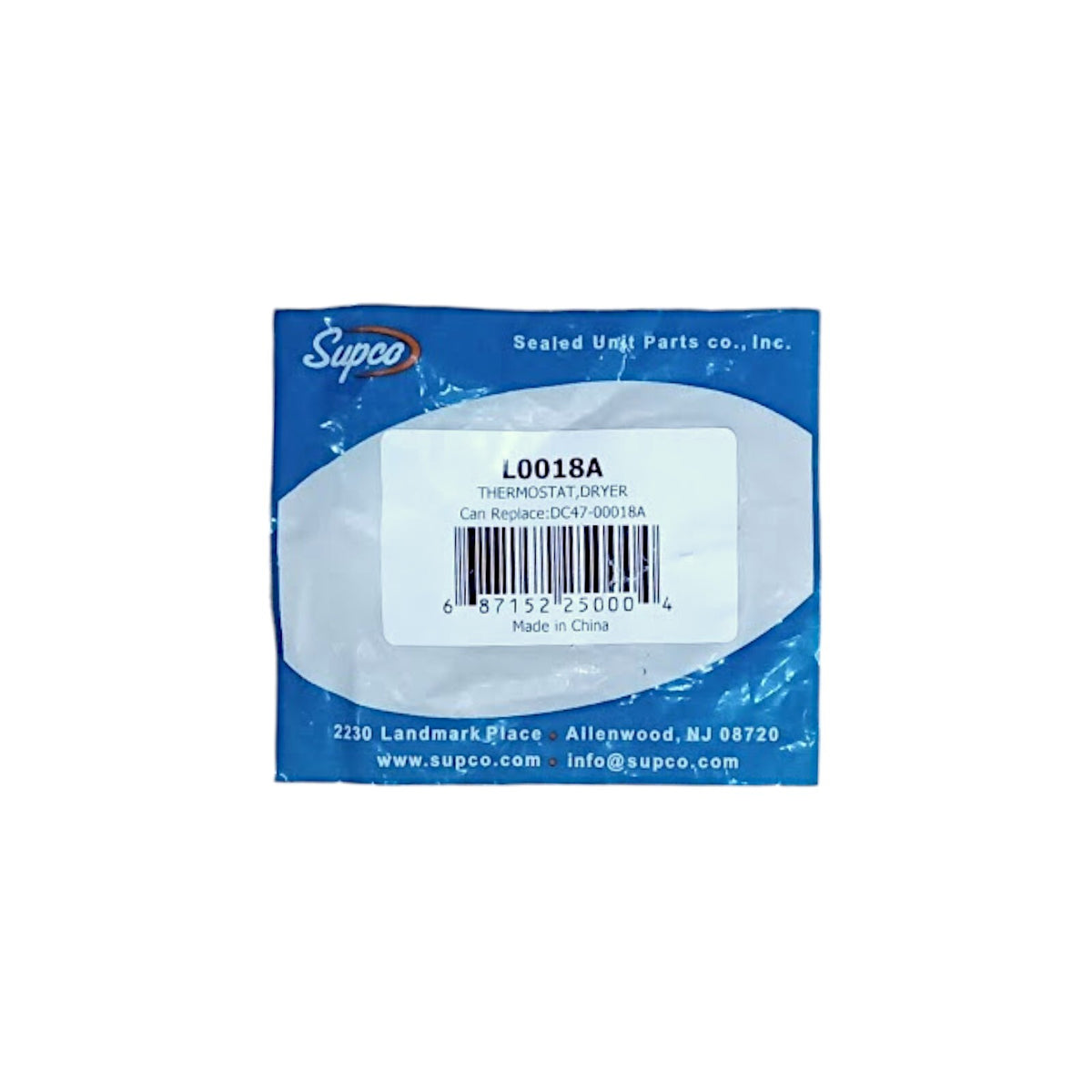 L0018A Dryer Thermostat Replacement for Samsung DC47-00018A Whirlpool WP35001092