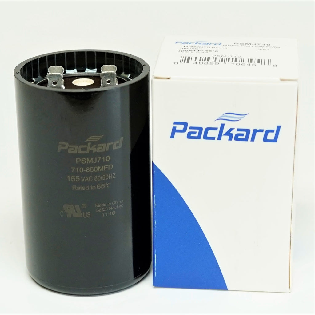 Packard PSMJ710 Motor Start Capacitor. 710-850 MFD UF / 165 VAC