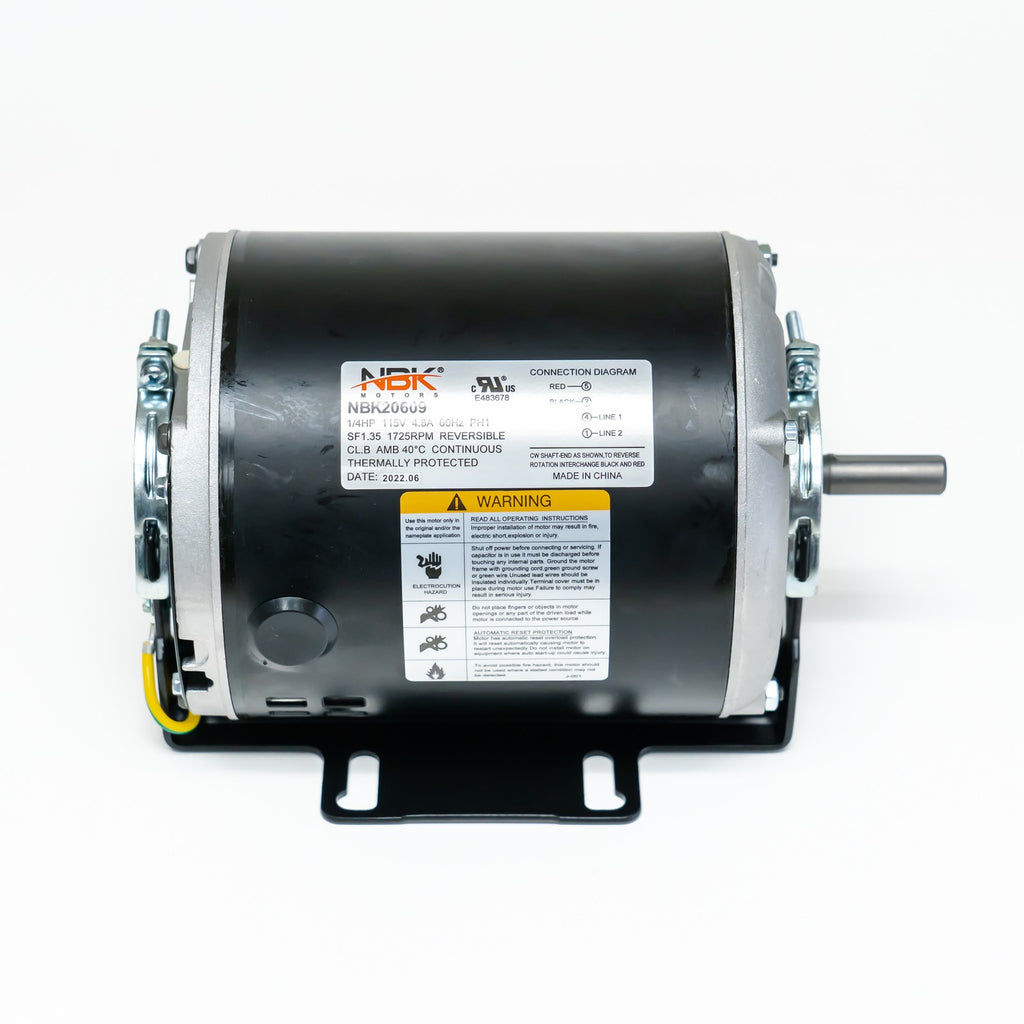 NBK 20609 Belt Drive Motor 1/4 HP 1725 RPM 115 Volts Replacement for GF2024