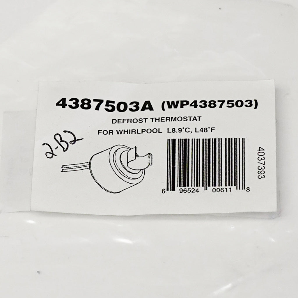 Refrigerator Defrost Thermostat for Whirlpool 4387503 L62