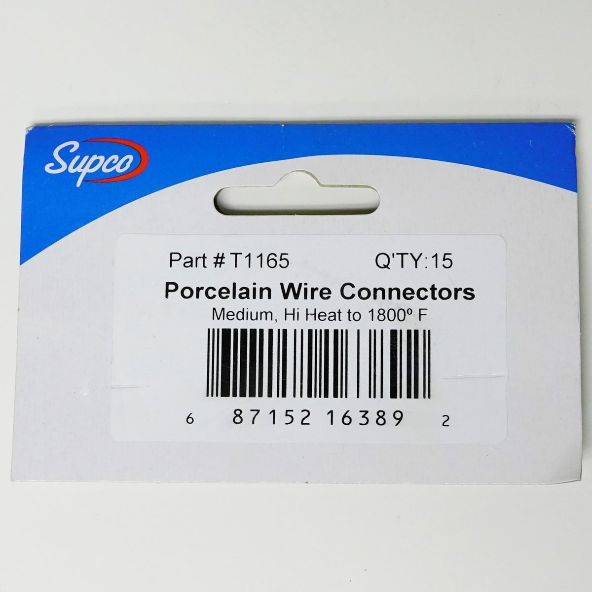 Choice T1165 Twist On Wire Connector Porcelain for 12-10 Wire Pack of 15