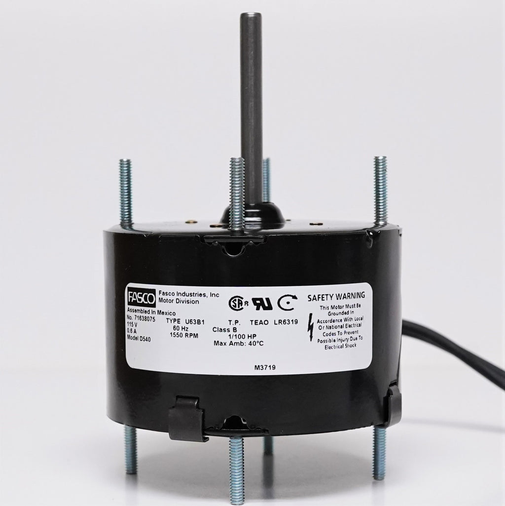 Fasco D540 Bath Kitchen Exhaust Fan Motor 1/100 HP