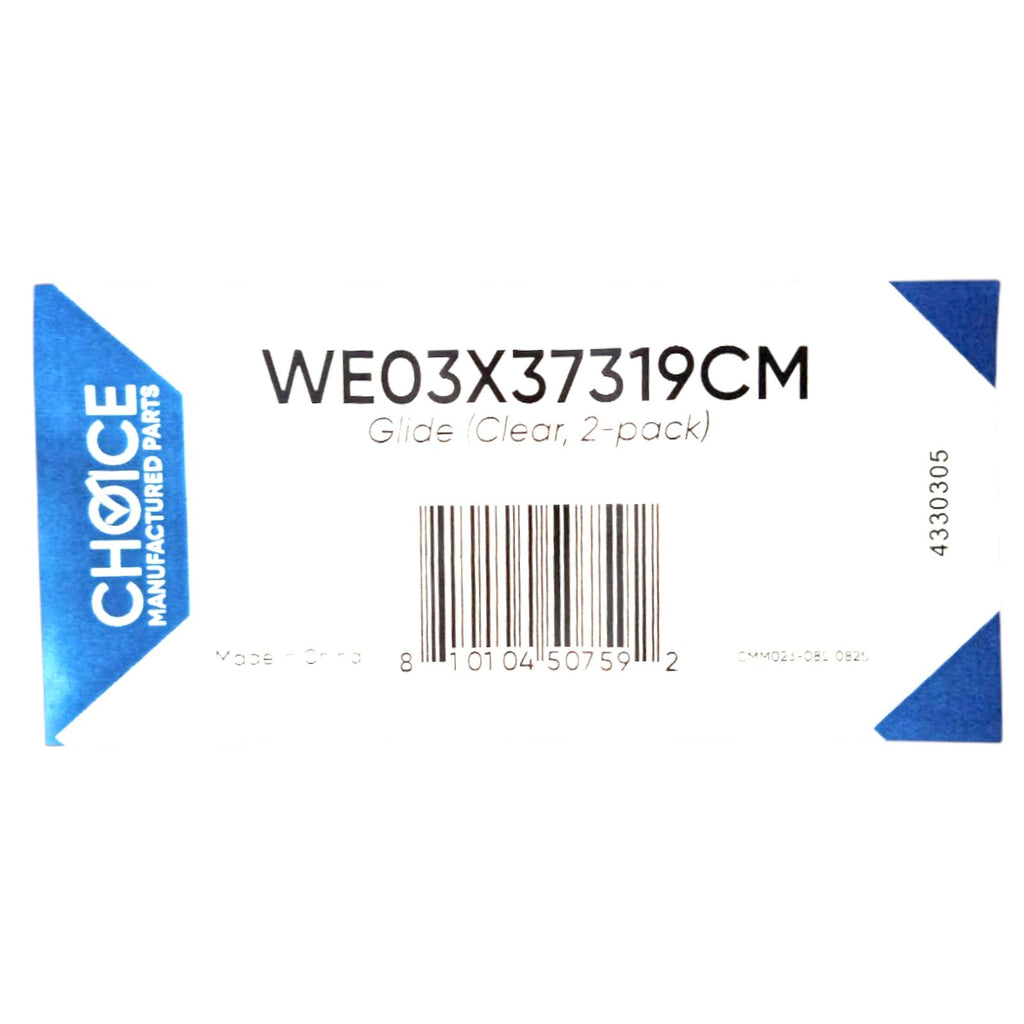 Choice WE03X37319 Clothes Dryer 2 Pack Drum Glide Slide Bearing for GE