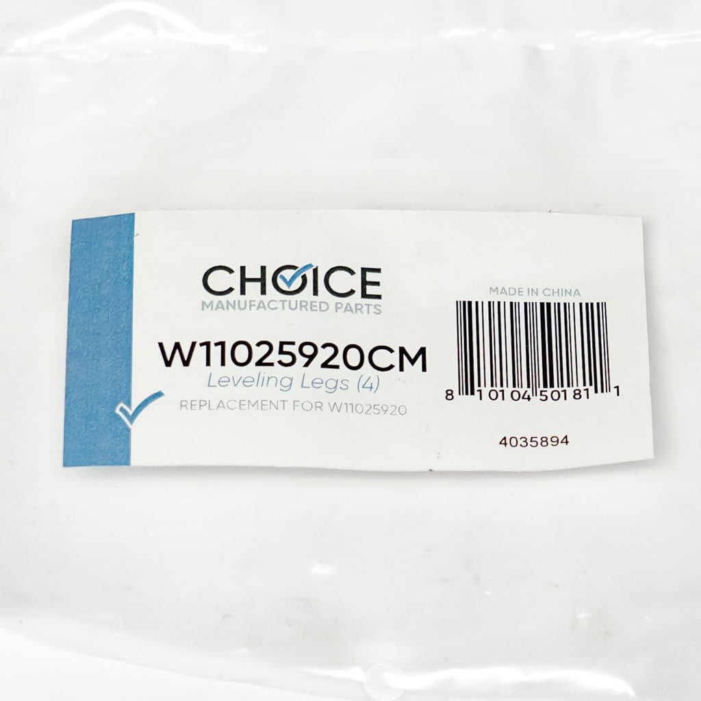 Choice Manufactured W11025920 Leveling Legs for Whirlpool Washers and Dryers