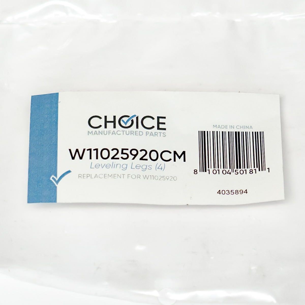 Choice Manufactured W11025920 Leveling Legs for Whirlpool Washers and Dryers