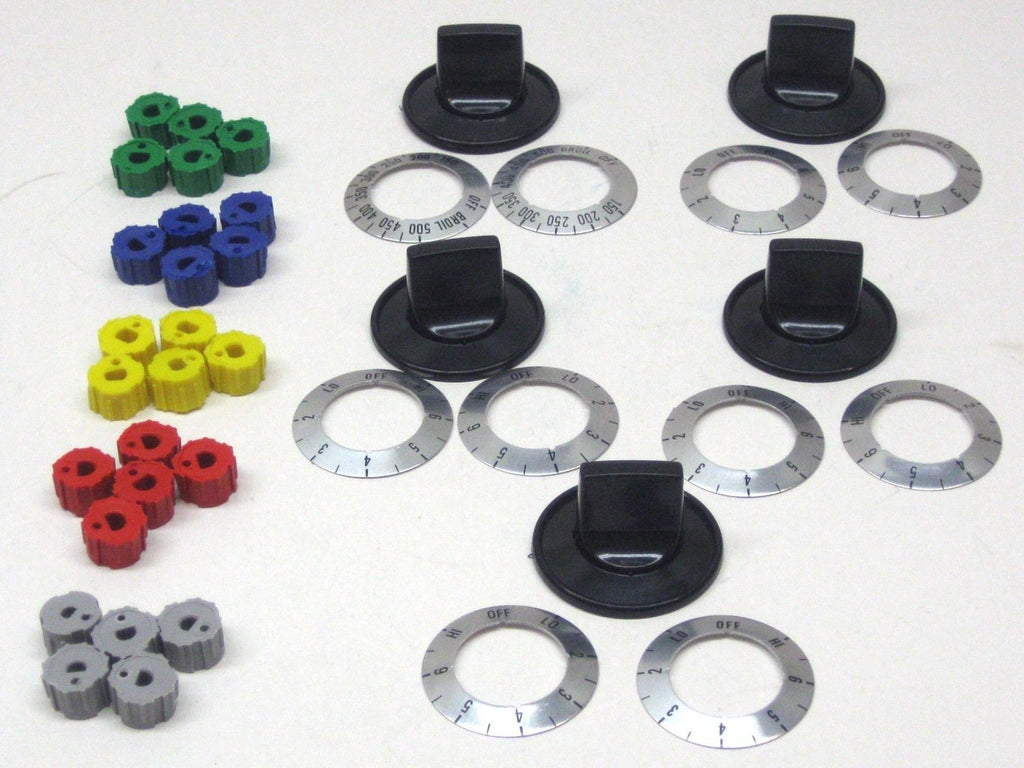 KN002 Universal Electric Range Oven Knob Handle Kit Color Black