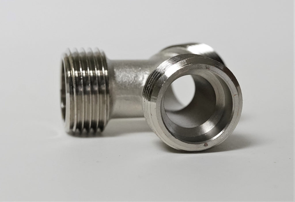 375YM Y Connector with Male Threads Garden Hose Size Connections