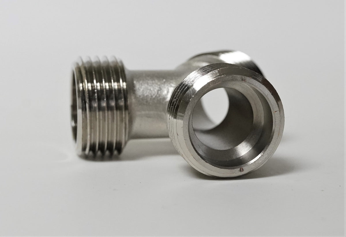 375YM Y Connector with Male Threads Garden Hose Size Connections