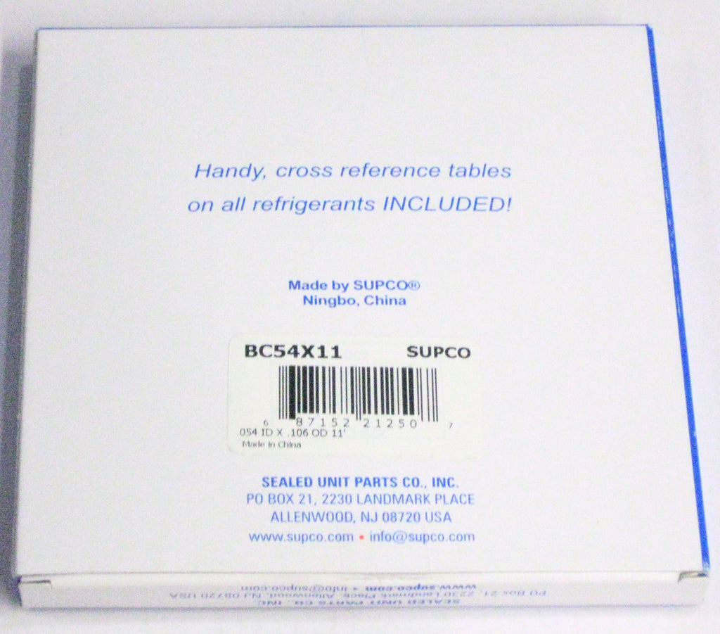 Supco BC54X11 Bullet Restricto Cap Tube Capillary Tubing .054 ID X 11 FT HVAC