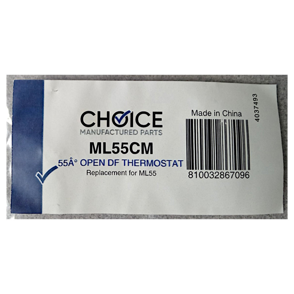ML55 Choice Refrigerator Defrost Thermostat L-55 degree for WR50X55 AP2639498