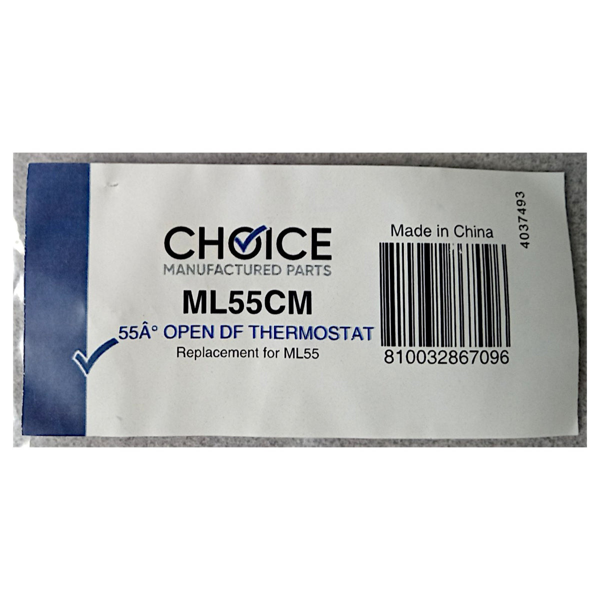 ML55 Choice Refrigerator Defrost Thermostat L-55 degree for WR50X55 AP2639498