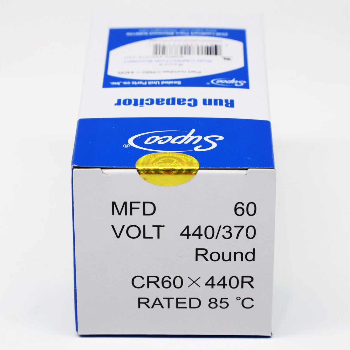 Supco CR60X440R HVAC Motor Round Run Capacitor 60 MFD 440 Volts