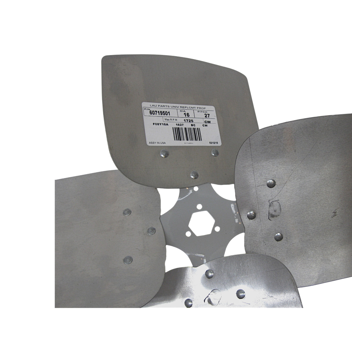 Lau 60719501 16" Fan Blade CW Rotation 27 Degree Pitch 4 Blades