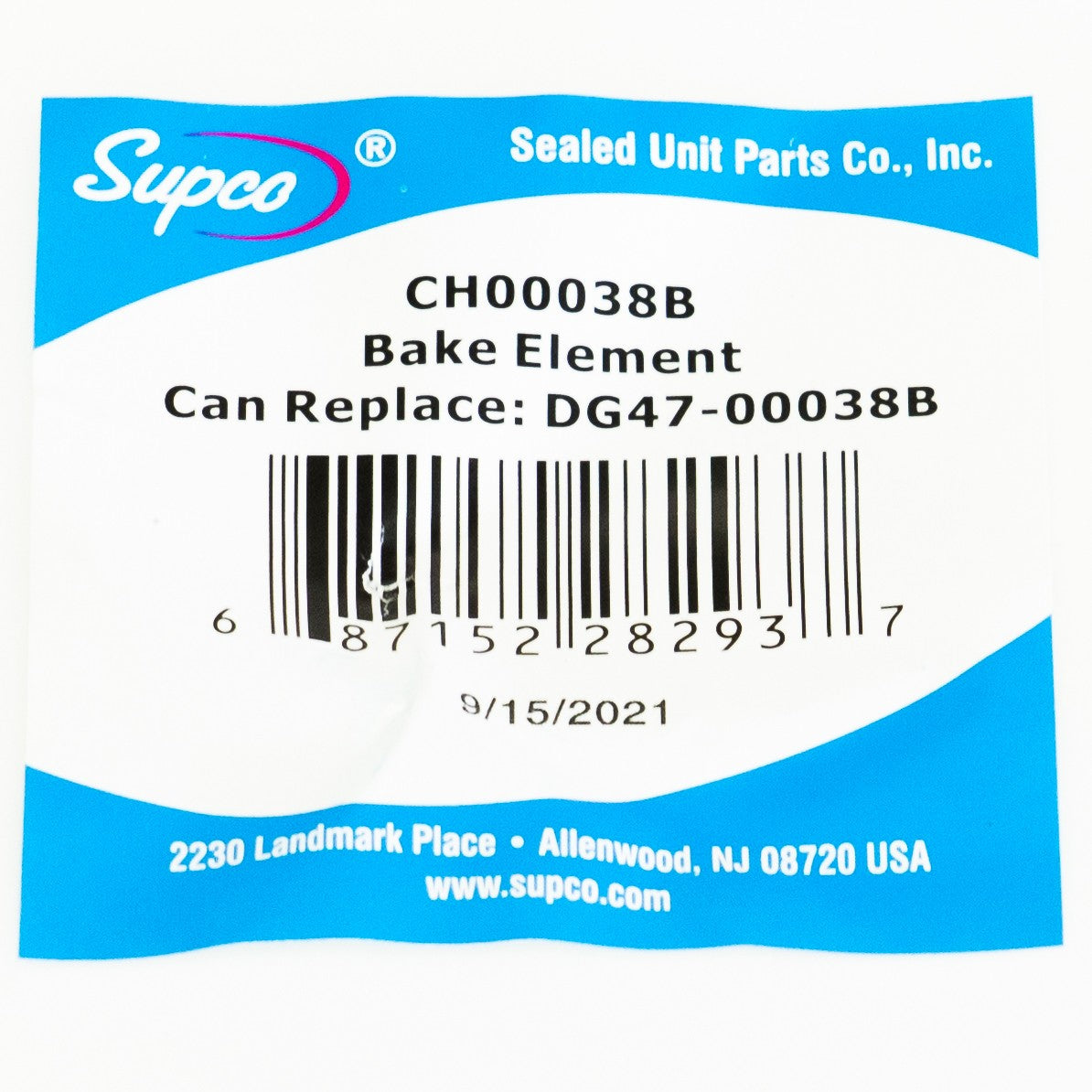 Supco CH00038B for Samsung DG47-00038B Oven Range Bake Element