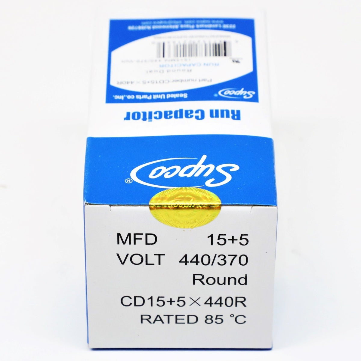 Supco CD15+5X440R HVAC Motor Round Dual Run Capacitor 15 + 5 MFD 440 Volts