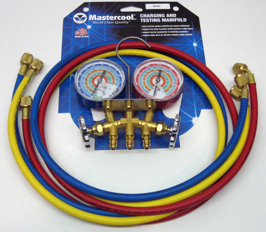 56161 Mastercool Air Conditioning Refrigeration Manifold w 60" Charging Hoses