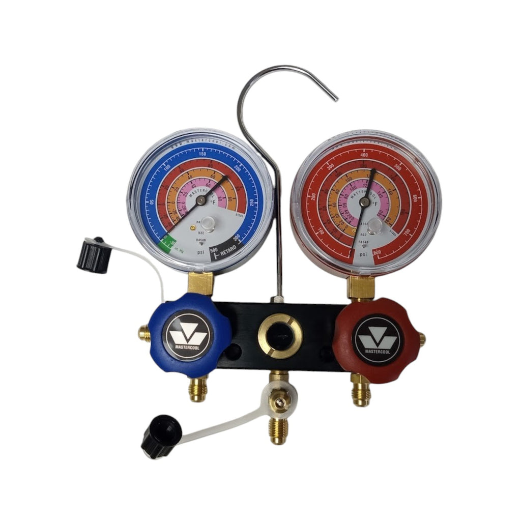 Mastercool 51161 A2L Manifold Gauge Set w/ Hoses for Refrigerant R410A R32 R545B