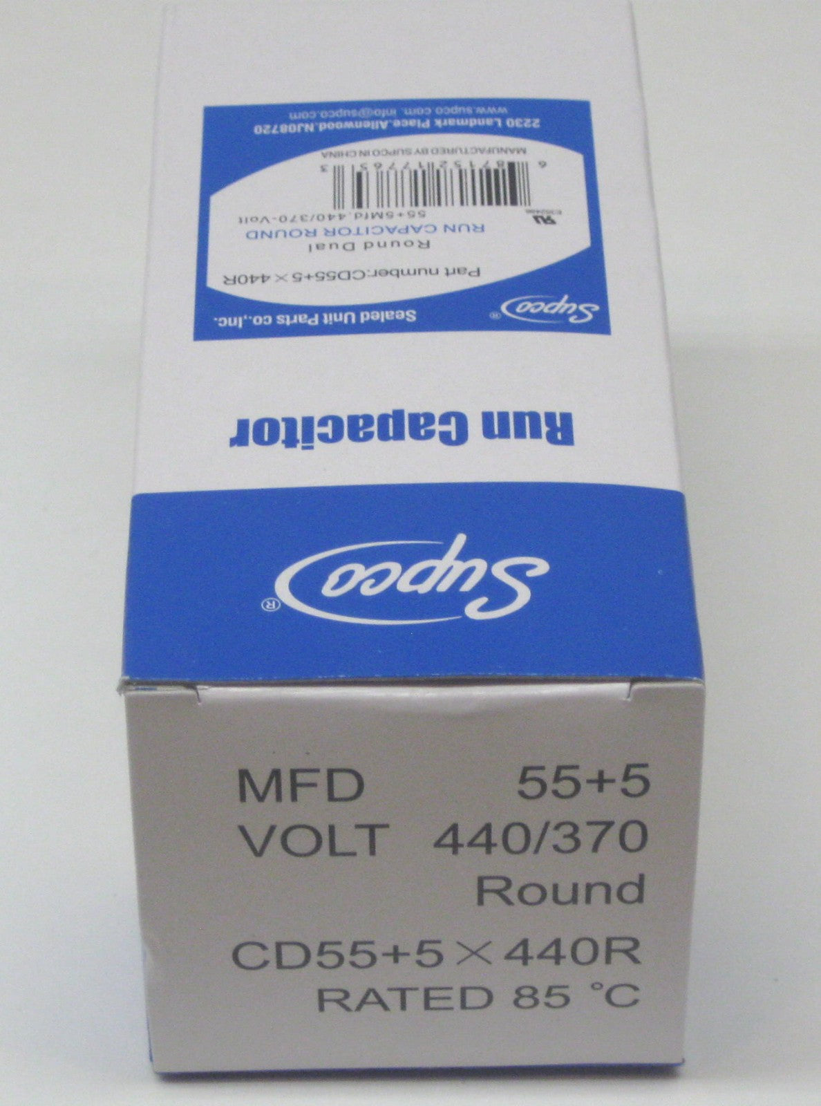 Air Conditioning HVAC Round Dual Motor Run Capacitor 55 + 5 MFD 440 Volt