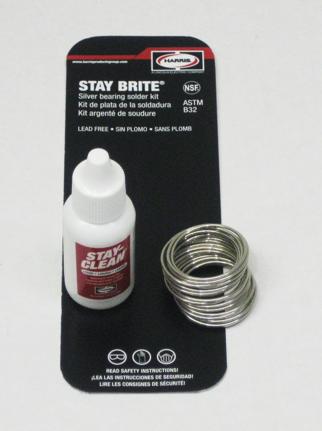 Harris Stay-Brite Silver Bearing Solder & Stay Clean Liquid Flux Kit