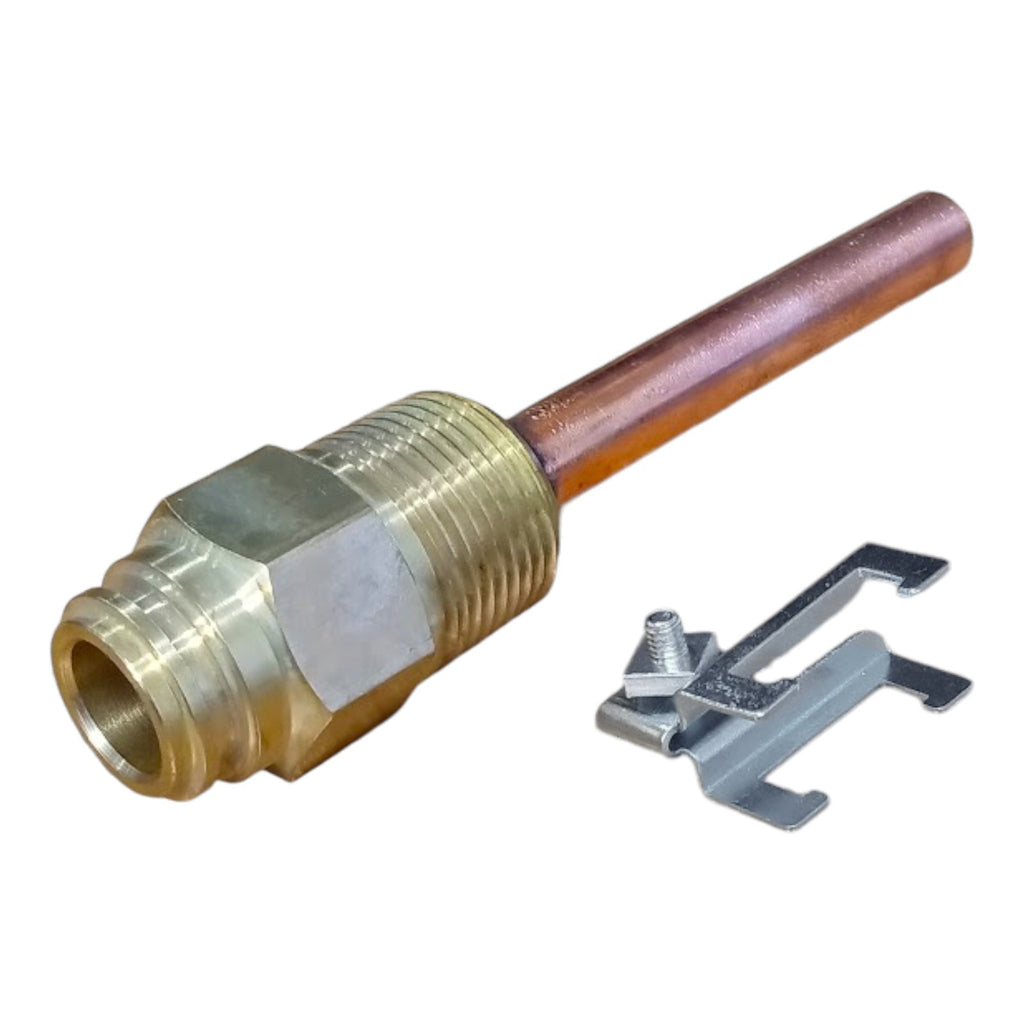 Aquastat Well with Clamp 3/4" Pipe x 3" Copper Length Repl for Honeywell 121371B