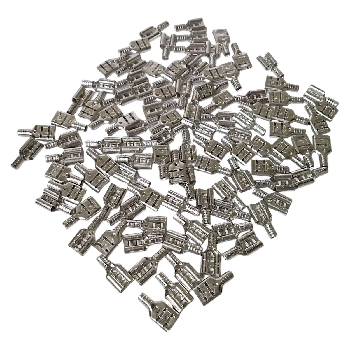 Wire Terminal Connector High Temp Female 1/4" for 14-16 AWG Wire 100 Pack T1111C