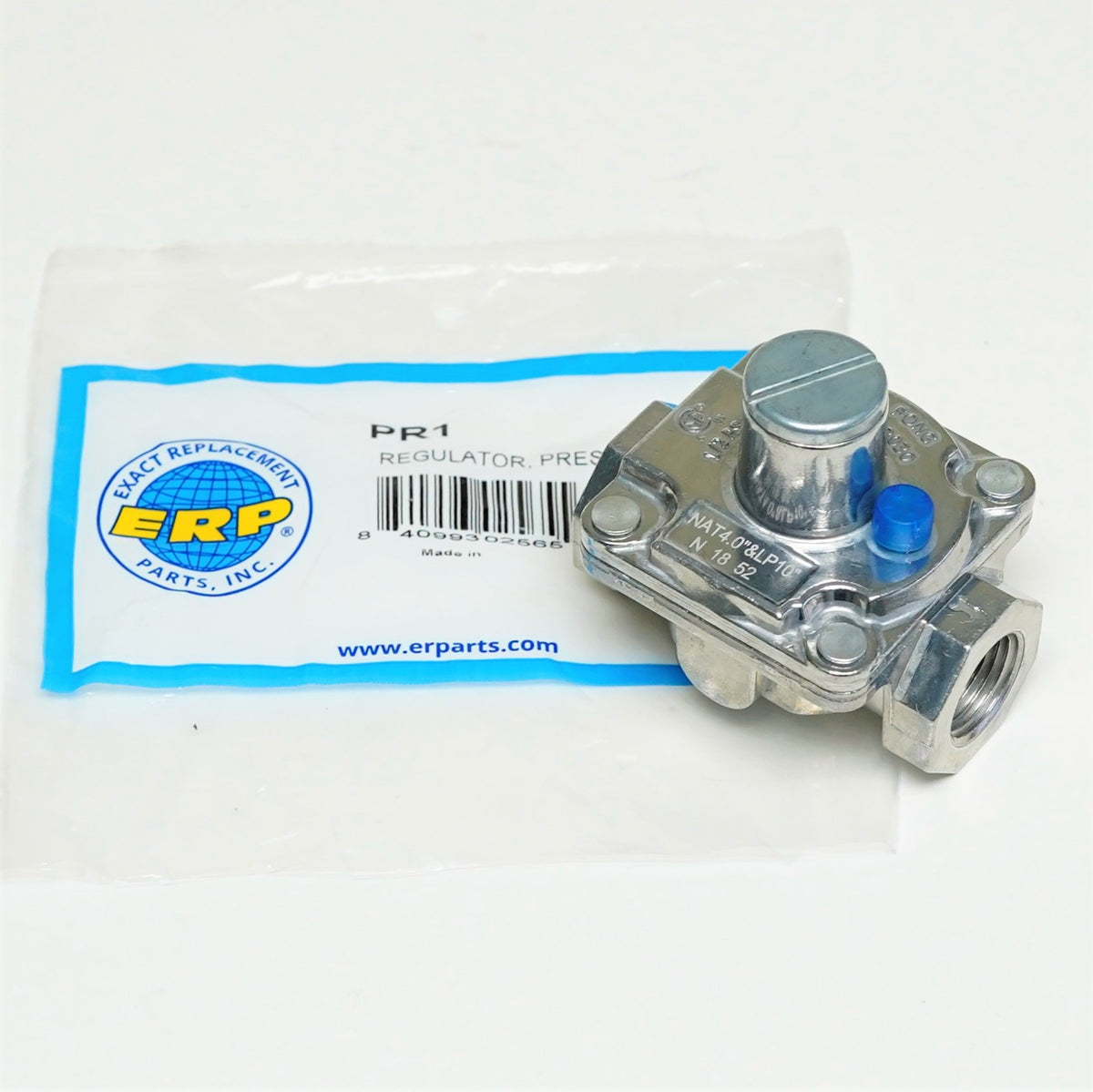Gas Pressure Regulator 1/2" x 1/2" Natural 4" LP 10" ERPR1 (Harper 4600S0001)