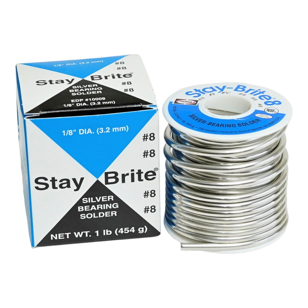 Harris SB861 Stay Brite 8 Silver Bearing Solder 1/8" x 1 lb. Spool